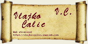 Vlajko Čalić vizit kartica